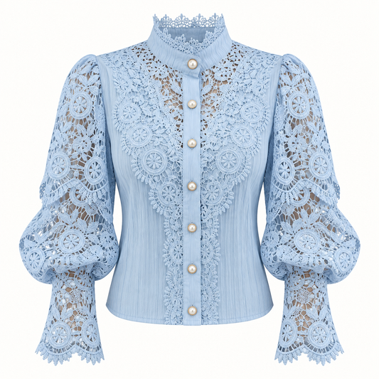 Elegant Lace Sleeve Blouse
