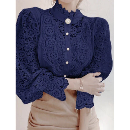 Elegant Lace Sleeve Blouse