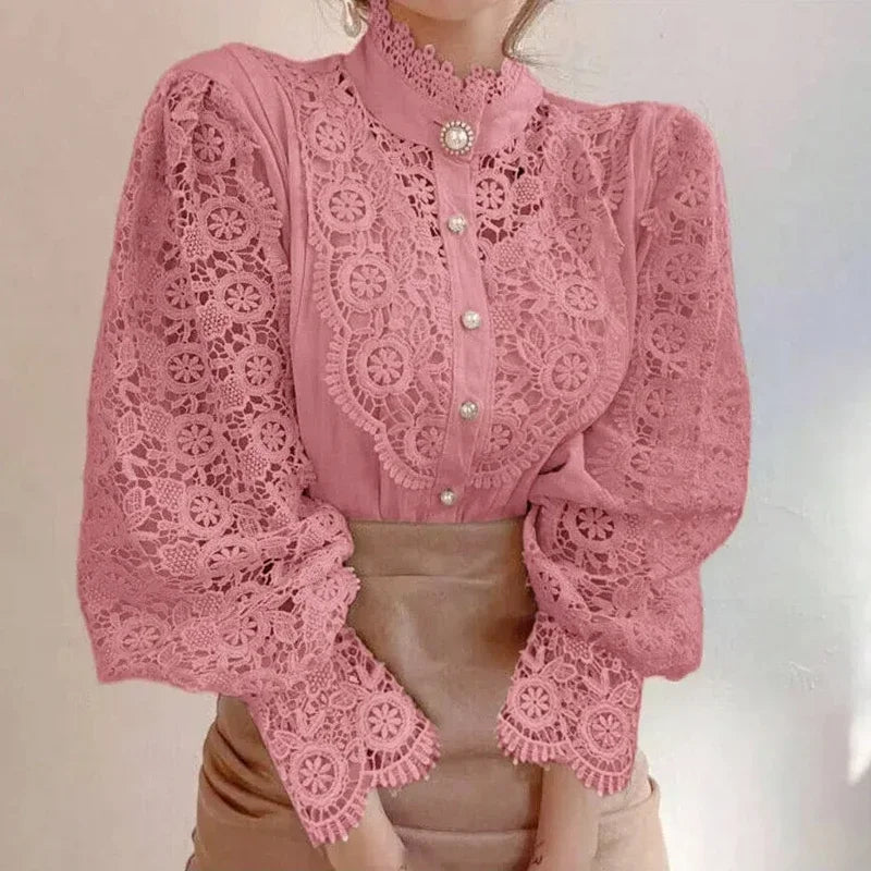 Elegant Lace Sleeve Blouse