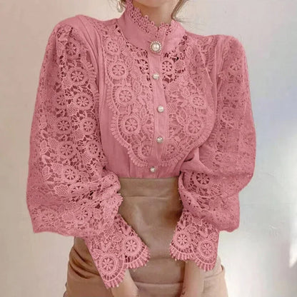 Elegant Lace Sleeve Blouse