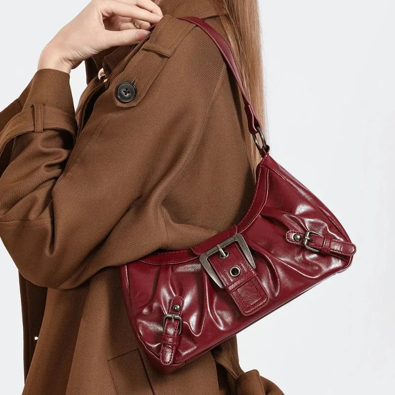 Vintage Pleated Hobo Bag