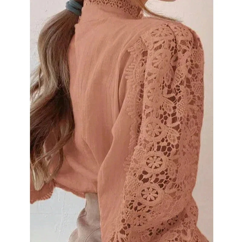 Elegant Lace Sleeve Blouse