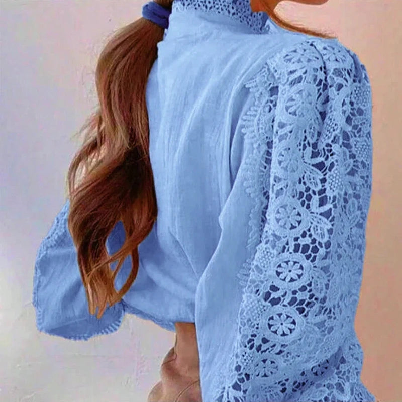 Elegant Lace Sleeve Blouse