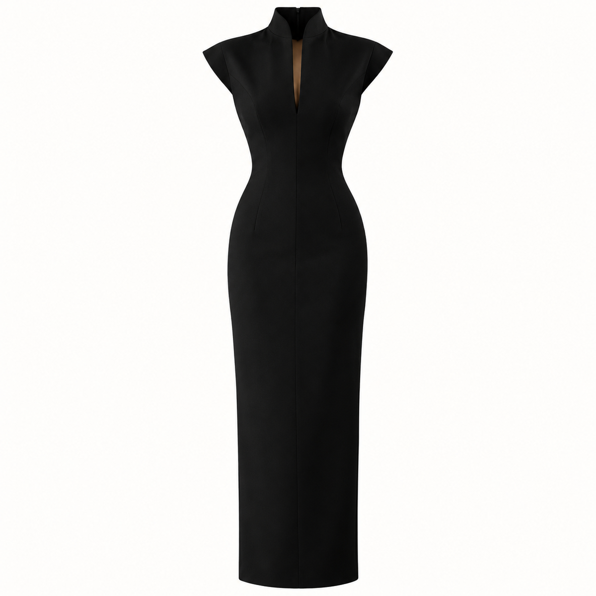 Elegant High-Neck Maxi Dress